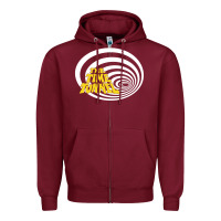 Burgundy American color science-fiction TV series Zipper Hoodie - artisFamous