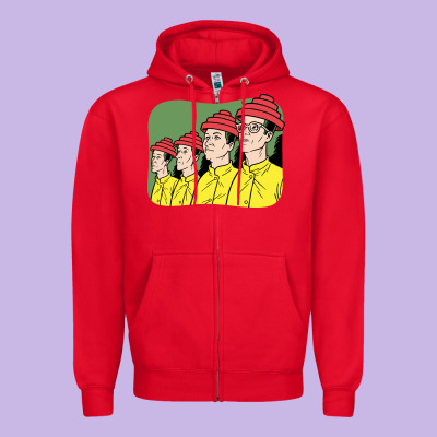 Devo Zipper Hoodie Designed By Artisfamous