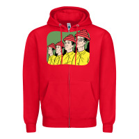 Red Devo Zipper Hoodie - artisFamous