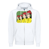 White Devo Zipper Hoodie - artisFamous