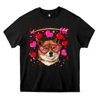 Black valentine's shiba inu Heavy Core Tee - RanaPortraitStore