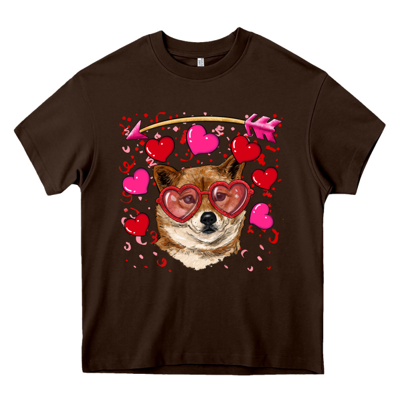Valentine's Shiba Inu Heavy Core Tee by RanaPortraitStore | Teevron