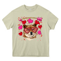 Mossy valentine's shiba inu Heavy Core Tee - RanaPortraitStore
