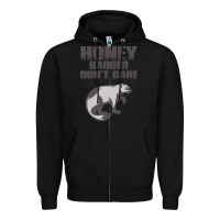 Black honey badger dont care Zipper Hoodie - artisFamous