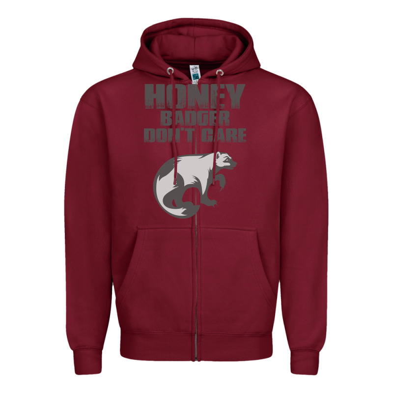 Honey Badger Dont Care Zipper Hoodie by artisFamous | Teevron