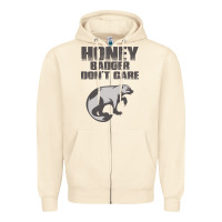 Sandshell honey badger dont care Zipper Hoodie - artisFamous