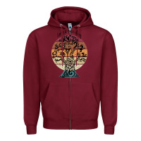 Burgundy National love a tree day Zipper Hoodie - artisFamous