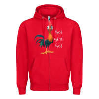 Red hei girl Zipper Hoodie - artisFamous