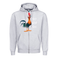 Heather Grey hei girl Zipper Hoodie - artisFamous