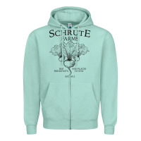 Seafoam Schrute Farms - The Office Zipper Hoodie - artisFamous