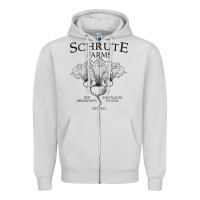 Dove Grey Schrute Farms - The Office Zipper Hoodie - artisFamous