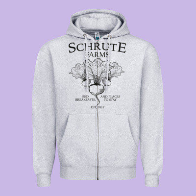 Schrute Farms - The Office Zipper Hoodie Designed By Artisfamous
