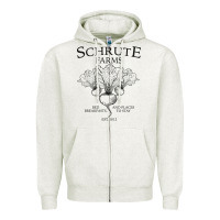 Oatmeal Heather Schrute Farms - The Office Zipper Hoodie - artisFamous