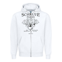 White Schrute Farms - The Office Zipper Hoodie - artisFamous
