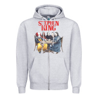 Heather Grey retro cult classic Zipper Hoodie - artisFamous