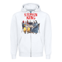 White retro cult classic Zipper Hoodie - artisFamous