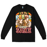 Black Oh for peeps sake Easter Day Long Sleeve Tee - LillyAllenDesigns