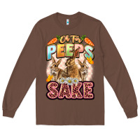 Chestnut Oh for peeps sake Easter Day Long Sleeve Tee - LillyAllenDesigns