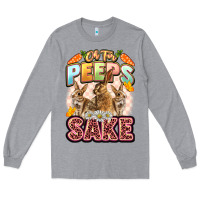 Heather Grey Oh for peeps sake Easter Day Long Sleeve Tee - LillyAllenDesigns