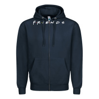 Navy Friends Zipper Hoodie - artisFamous