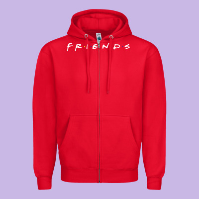 Friends Zipper Hoodie Designed By Artisfamous