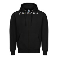 Black Friends Zipper Hoodie - artisFamous