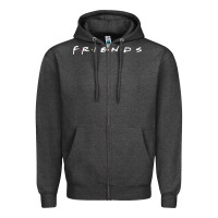 Charcoal Heather Friends Zipper Hoodie - artisFamous