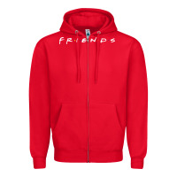 Red Friends Zipper Hoodie - artisFamous