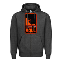 Charcoal Heather Fist Full Of Soul Long Record Player Zipper Hoodie - artisFamous