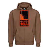 Chestnut Fist Full Of Soul Long Record Player Zipper Hoodie - artisFamous