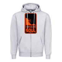Heather Grey Fist Full Of Soul Long Record Player Zipper Hoodie - artisFamous