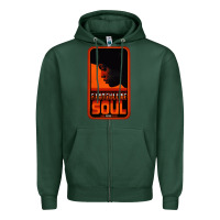 Sports Green Fist Full Of Soul Long Record Player Zipper Hoodie - artisFamous