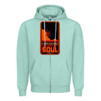 Seafoam Fist Full Of Soul Long Record Player Zipper Hoodie - artisFamous