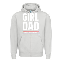 Dove Grey Girl Dad A True American Hero - Fathers Day Gift Zipper Hoodie - artisFamous