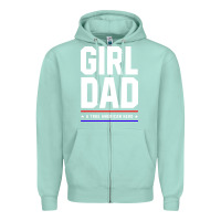 Seafoam Girl Dad A True American Hero - Fathers Day Gift Zipper Hoodie - artisFamous