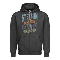 Charcoal Heather Stetson Personalized Name Birthday Gift Zipper Hoodie - artisFamous