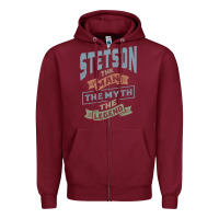 Burgundy Stetson Personalized Name Birthday Gift Zipper Hoodie - artisFamous