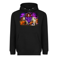 Black Charolais Bull Halloween Heavyweight Hoodie - RanaPortraitStore