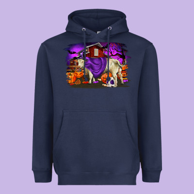 Charolais Bull Halloween Heavyweight Hoodie Designed By Ranaportraitstore