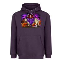 Plum Charolais Bull Halloween Heavyweight Hoodie - RanaPortraitStore