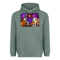 Sage Charolais Bull Halloween Heavyweight Hoodie - RanaPortraitStore