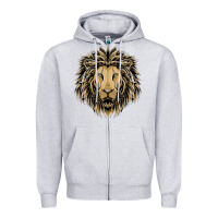 Heather Grey Lion t-shirt  designs Zipper Hoodie - artisFamous