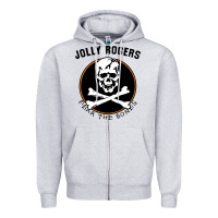 Heather Grey fear the bones Zipper Hoodie - artisFamous