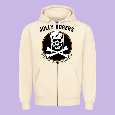 Fear The Bones Zipper Hoodie Designed By Artisfamous