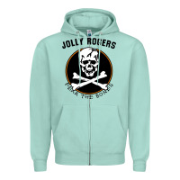 Seafoam fear the bones Zipper Hoodie - artisFamous