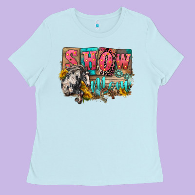 Show Mom Horse Mother's Day Ladies Tee Designed By Fadigitalartstudio