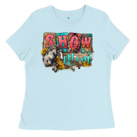 Baby Blue Show mom horse Mother's Day Ladies Tee - FaDigitalArtStudio