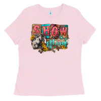 Bubblegum Pink Show mom horse Mother's Day Ladies Tee - FaDigitalArtStudio