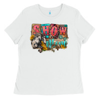 White Show mom horse Mother's Day Ladies Tee - FaDigitalArtStudio