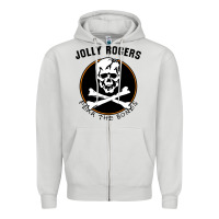 Dove Grey fear the bones Zipper Hoodie - artisFamous